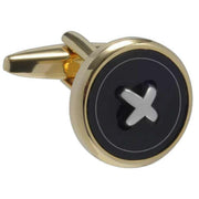 david-van-hagen-cross-button-cufflinks---goldblack-34498395