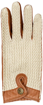 Dents The Suited Racer Hatcher Leather Driving Gloves - Cognac Tan