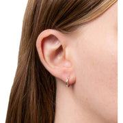 Beginnings 12mm Plain Hoop Earrings - Silver