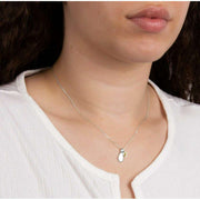 Beginnings August Semi-Precious Birthstone Necklace - Silver/Green