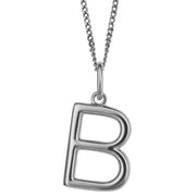 Beginnings B Initial Pendant - Silver