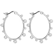 Beginnings Ball Hoop Earrings - Silver