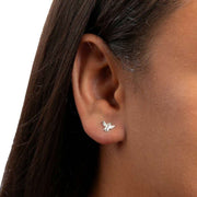 Beginnings Bee Stud Earrrings - Silver