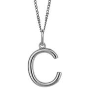 Beginnings C Initial Pendant - Silver