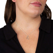 Beginnings C Initial Pendant - Silver