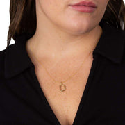 Beginnings D Initial Pendant - Gold