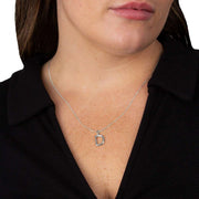 Beginnings D Initial Pendant - Silver