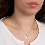 Beginnings December Semi-Precious Birthstone Necklace - Silver/Blue