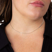 Beginnings Diamond Cut Disc Necklace - Silver
