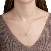 Beginnings Double Bail Gemstone Pendant - Silver