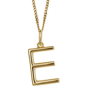 Beginnings E Initial Pendant - Gold