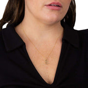 Beginnings E Initial Pendant - Gold