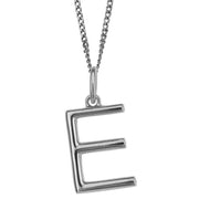 Beginnings E Initial Pendant - Silver