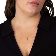 Beginnings F Initial Pendant - Gold