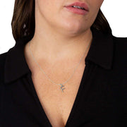 Beginnings F Initial Pendant - Silver