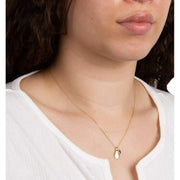 Beginnings February Semi-Precious Birthstone Necklace - Gold/Purple