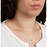 Beginnings February Semi-Precious Birthstone Necklace - Silver/Purple