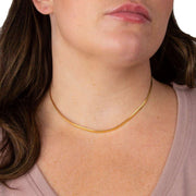 Beginnings Flat Herringbone Chain Necklace - Gold