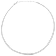 Beginnings Flat Herringbone Chain Necklace - Silver