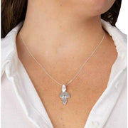 Beginnings Flowing Petals Drop Pendant - Silver