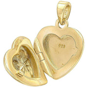 Beginnings Gold Plated Starburst Heart Locket Pendant - Gold