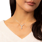 Beginnings Gradient Lariat Necklace - Silver