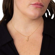Beginnings J Initial Pendant - Gold