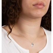 Beginnings January Semi-Precious Birthstone Necklace - Silver/Red