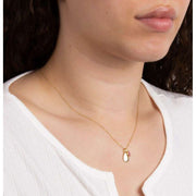 Beginnings July Semi-Precious Birthstone Necklace - Gold/Pink