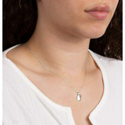 Beginnings July Semi-Precious Birthstone Necklace - Silver/Pink