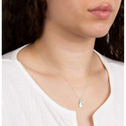 Beginnings June Semi-Precious Birthstone Necklace - Silver/Pearl