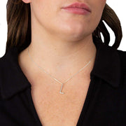 Beginnings L Initial Pendant - Silver