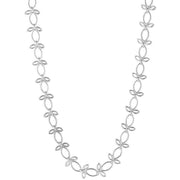 Beginnings Leaf Trio Chain Necklace - Silver