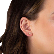 Beginnings Lotus Flower Stud Earrings - Silver