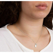 Beginnings March Semi-Precious Birthstone Necklace - Silver/Blue