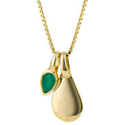 Beginnings May Semi-Precious Birthstone Necklace - Gold/Green