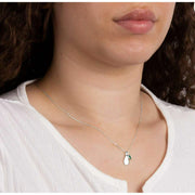 Beginnings May Semi-Precious Birthstone Necklace - Silver/Green