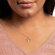 Beginnings Monstera Leaf Pendant - Gold