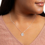 Beginnings Monstera Leaf Pendant - Silver