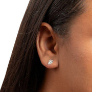 Beginnings Monstera Leaf Stud Earrings - Silver