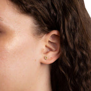 Beginnings November Semi-Precious Birthstone Earrings - Silver/Yellow