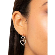 Beginnings Open Heart Drop Earrings - Silver