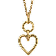 Beginnings Open Heart Drop Pendant - Gold