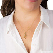 Beginnings Open Heart Drop Pendant - Gold