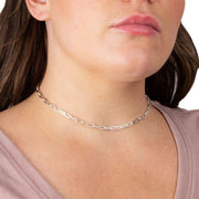 Beginnings Open Link Charm Carrier Necklace - Silver