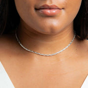 Beginnings Organic Heavyweight Snake Chain Necklace - Silver