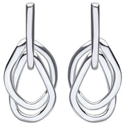 Beginnings Organic Interlinking Drop Earrings - Silver