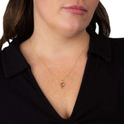 Beginnings P Initial Pendant - Gold