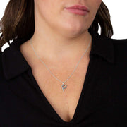 Beginnings P Initial Pendant - Silver