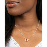 Beginnings Plain and Rope Linked Circles Necklace - Silver